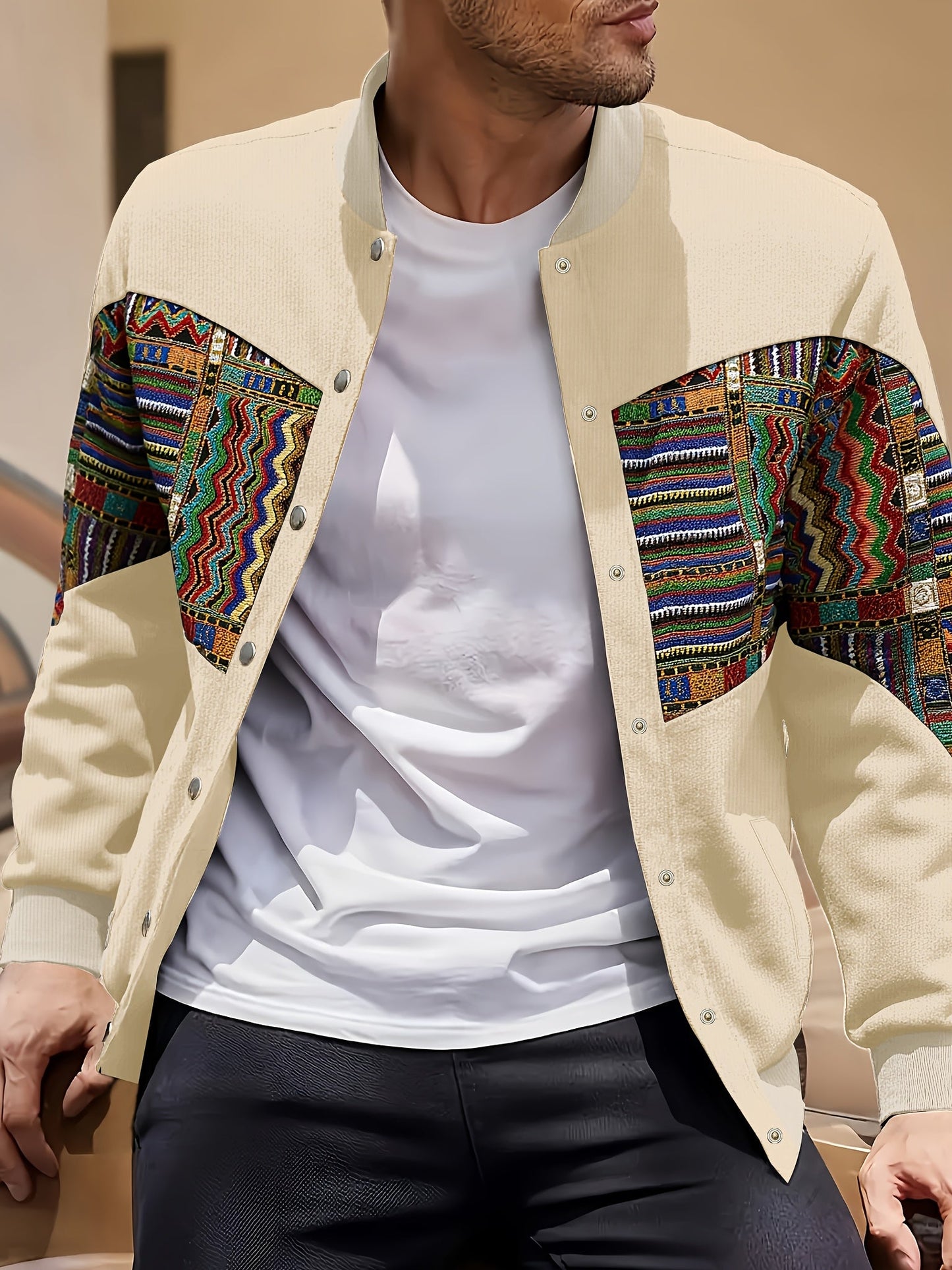 Flattering Color-Block Jacket