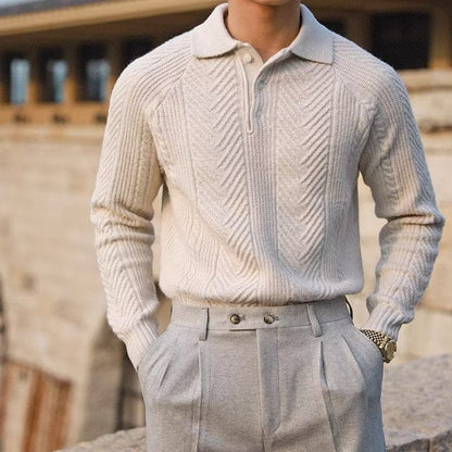 Warmth-Knit Polo Sweater