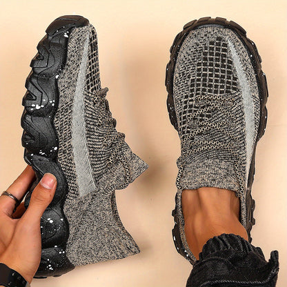 Lace-Knit Comfort Sneakers