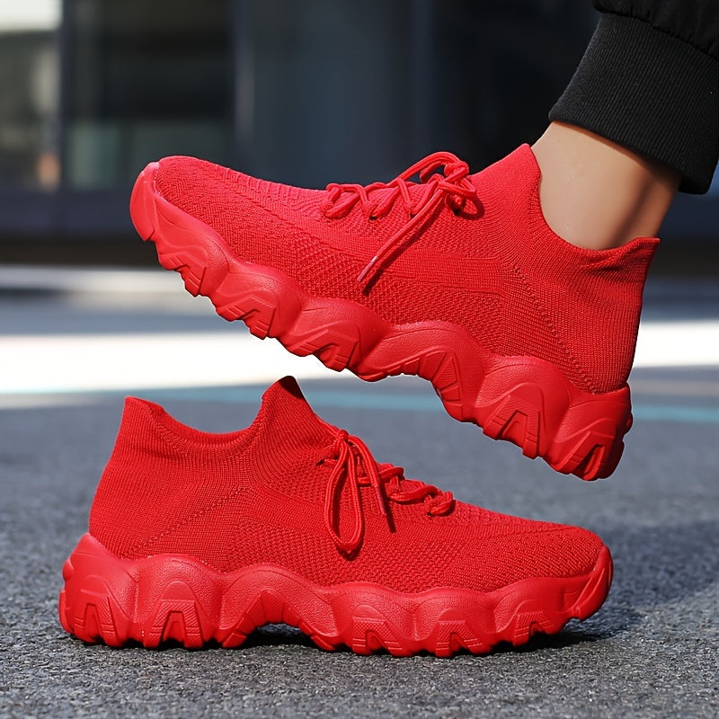 Lace-Knit Comfort Sneakers