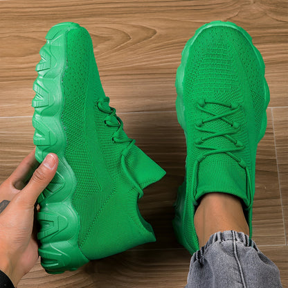 Lace-Knit Comfort Sneakers