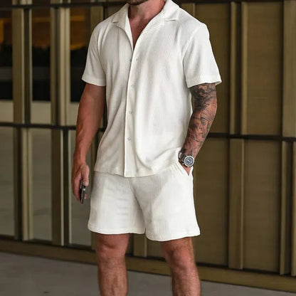 Chic Comfort Shirt-Shorts Set