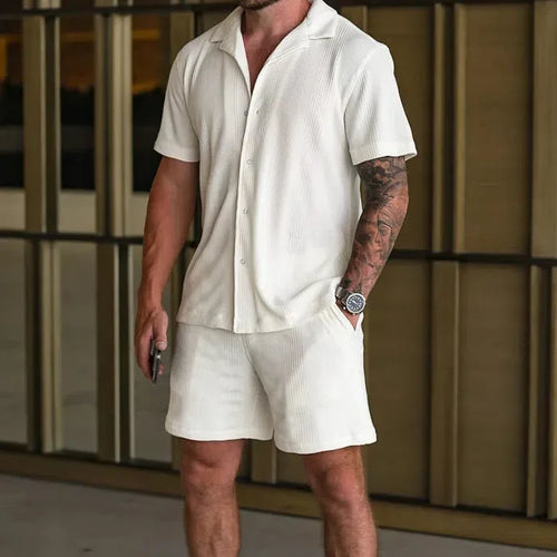 Chic Comfort Shirt-Shorts Set