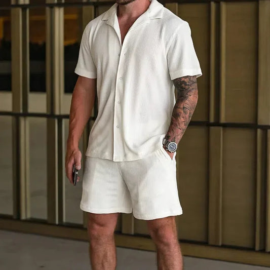 Chic Comfort Shirt-Shorts Set