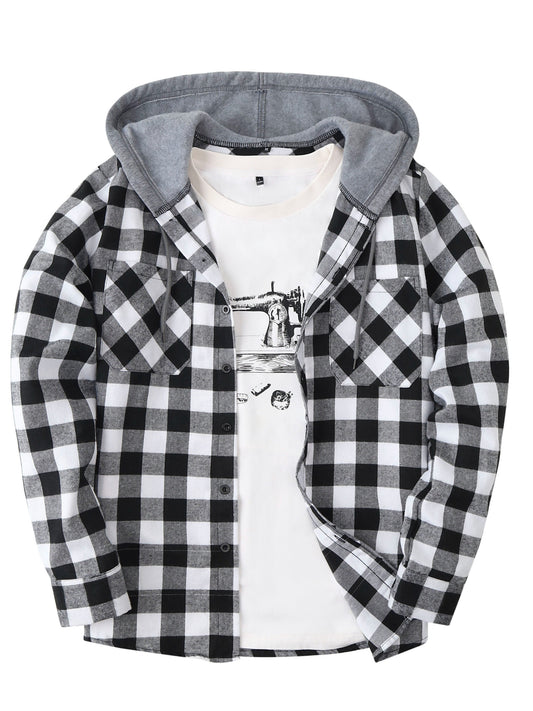 Flattering Plaid Hoodie