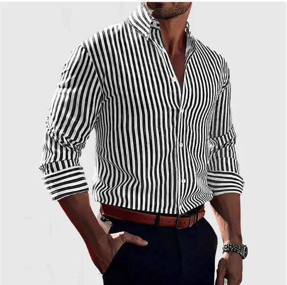 Elegant Striped Comfort Shirt
