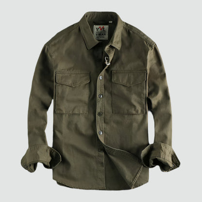 Adventure-Ready Military Cargo Shirt
